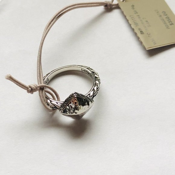 Brand New w/Tag John Hardy Sterling Silver Classic Chain Hammered Ring Size 7 - Picture 5 of 11